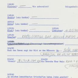 Western questionnaire, answ...