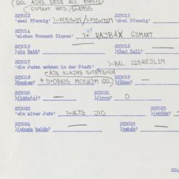 Western questionnaire, answ...