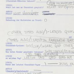 Western questionnaire, answ...