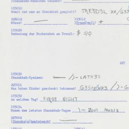 Western questionnaire, answ...