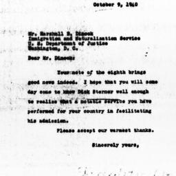 Letter from Charles Dollard...