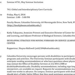 Announcements, 2016-05-06. ...