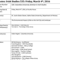 Minutes, 2016-03-04. Irish ...