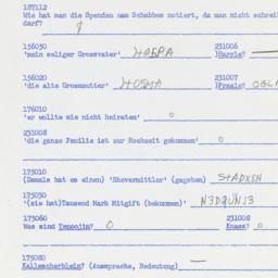 Western questionnaire, answ...