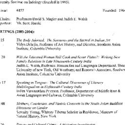 Schedules, South Asia, semi...