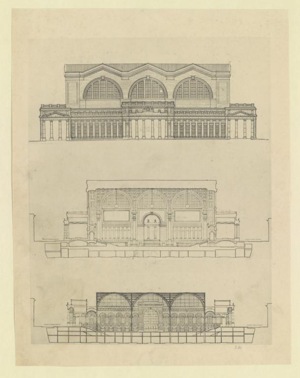 Page No. 209 - [Elevation and transverse sections, Pennsylvania ...