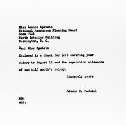 Letter from Rowena S. Hadse...