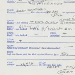 Western questionnaire, answ...