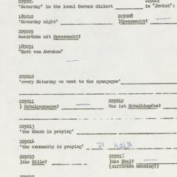 Western questionnaire, answ...