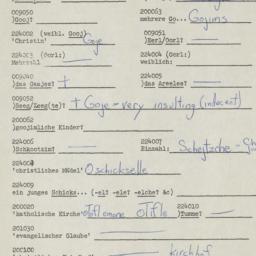 Western questionnaire, answ...