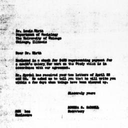 Letter from Rowena S. Hadse...