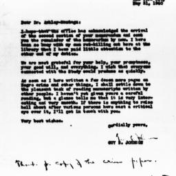 Letter from Guy B. Johnson ...