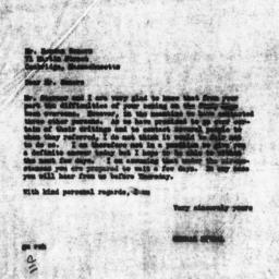 Letter from Gunnar Myrdal t...