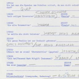 Western questionnaire, answ...