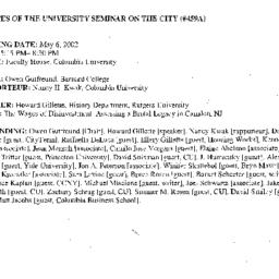 Minutes, 2002-05-06. The Ci...