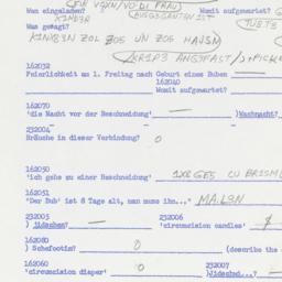 Western questionnaire, answ...