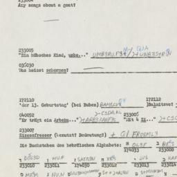 Western questionnaire, answ...