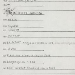 Eastern questionnaire, answ...