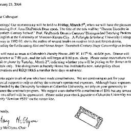 Announcements, 2004-03-05. ...