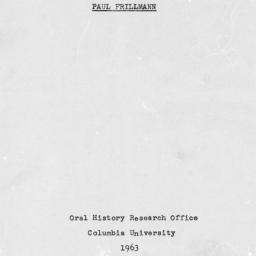 Reminiscences of Paul W. Fr...