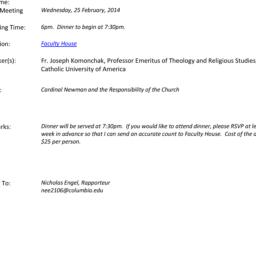 Announcements, 2014-02-25. ...