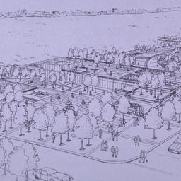 Aerial perspective drawing.