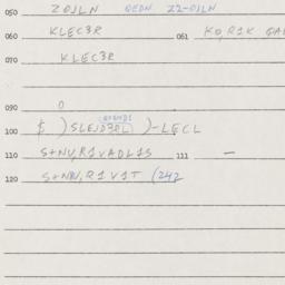 Eastern questionnaire, answ...