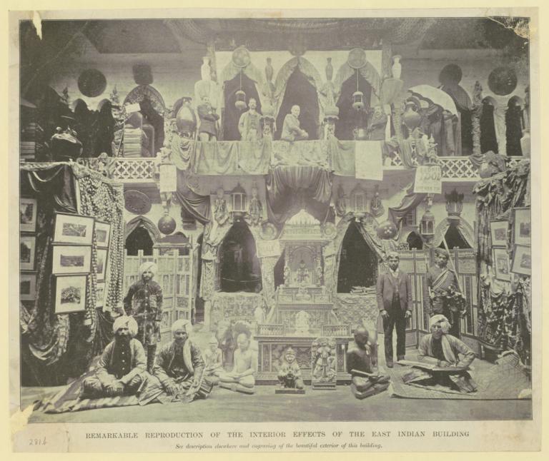 Remarkable reproduction of the interior effects of the East Indian Building. See description elsewhere and engraving of the beautiful exterior of this building