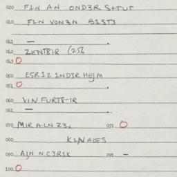Eastern questionnaire, answ...