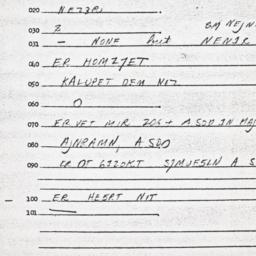 Eastern questionnaire, answ...