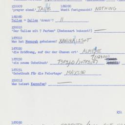 Western questionnaire, answ...