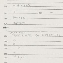 Eastern questionnaire, answ...