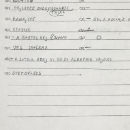 Eastern questionnaire, answ...