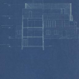West, east elevations, cros...