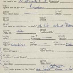Western questionnaire, answ...