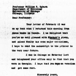 Letter from Charles Dollard...