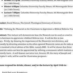 Announcements, 2017-04-20. ...