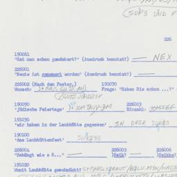 Western questionnaire, answ...