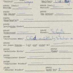 Western questionnaire, answ...