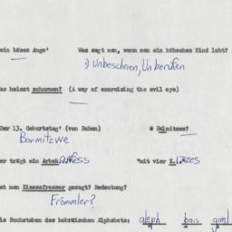 Western questionnaire, answ...
