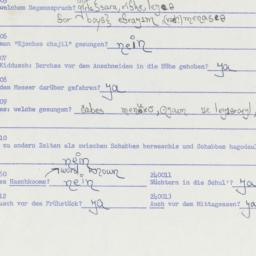 Western questionnaire, answ...