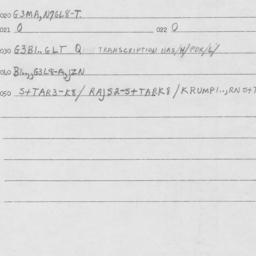 Eastern questionnaire, answ...