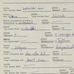 Western questionnaire, answ...