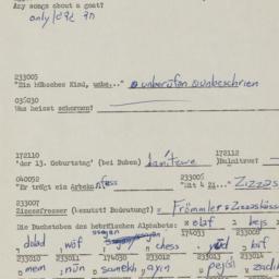 Western questionnaire, answ...
