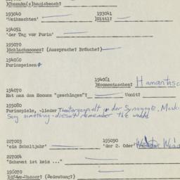 Western questionnaire, answ...