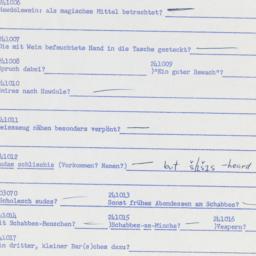 Western questionnaire, answ...