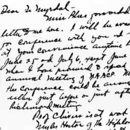 Letter from Arthur Raper to...
