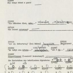 Western questionnaire, answ...