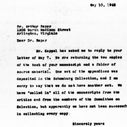 Letter from Florence Anders...