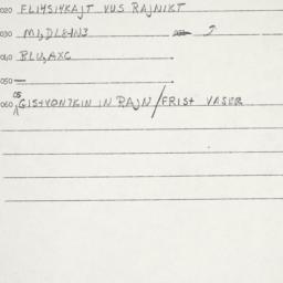 Eastern questionnaire, answ...